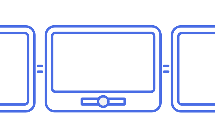 A illustration of the cooktop with 2 other cooking surfaces attached to the left and right.