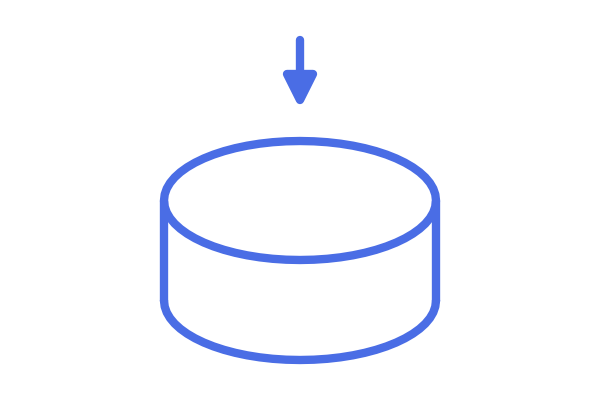 A simple illustration pressing the knob down